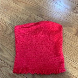 Red tube top